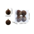 thumbnail image 3 of CuiLiyq 4 PCS Velvet Christmas Balls, 2.36" Shatterproof Xmas Bulbs Decorations Set, for Xmas Decorative Hanging Ornaments Christmas Tree Decoration (Brown), 3 of 6