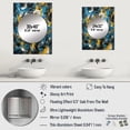 thumbnail image 4 of Designart "Abstracted Realms in Blue and Yellow I" Abstract Mirror Wall Decor - Modern Blue Abstract Hallway Wall Mirror Art - 32" x 24" Inch, 4 of 5
