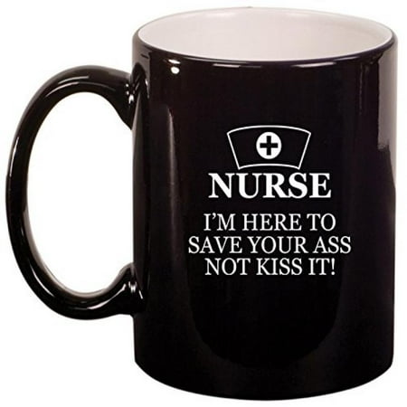 

Ceramic Coffee Tea Mug Nurse Here to Save You (Black)