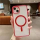 thumbnail image 3 of Funda Case Transparente Magnetica Compatible iPhone 15 Color Rojo iPhone 15 Promax, 3 of 4