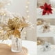 thumbnail image 2 of pieza de flores artificiales de Navidad con purpurina, adornos para árboles de Navidad, flores falsas para el hogar, adornos navideños, decoraciones de Año Nuevo, 2 of 5