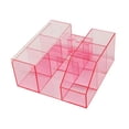 thumbnail image 1 of Organizador de pestañas, organizador de belleza, 6 compartimentos, transparente, gran capacidad, acrílico. rosa, 1 of 9