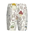 thumbnail image 2 of Haiem Colorful Mushrooms and Plants Men's Pajama Short with Soft Woven Cotton Elastic Waistband Sleep Short-3X-Large, 2 of 9