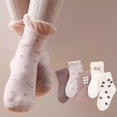 thumbnail image 2 of 5 Pairs Kids Girls Cotton Crew Socks Lace Ruffles Dress Socks Polka Dots Print Ankle Socks for Infant/Toddler/Little/Big Girls 1-12 Years, 2 of 9