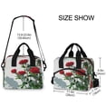 thumbnail image 3 of Insulated Crossbody Lunch Bag 10L Lunch Tote with Adjustable Shoulder Strap for Work Office Picnic Red Roses on The Wall, 3 of 6