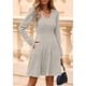 thumbnail image 3 of Vestido Suéter PRETTYGARDEN Cuello en V Manga Larga XL Gris Claro, 3 of 8