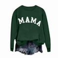 thumbnail image 5 of Women's Mama Graphic Crewneck Oversized Sweatshirt - Long Sleeve Fleece Bow Print Fall Winter Tops, 5 of 5