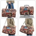 thumbnail image 6 of Garronmavis Large Quilted Duffle Bag for Women, 250th USA Flag Eagle Print Weekender Bag Overnight Travel Gym Carry On Tote Bag with Zipper Pocket, 6 of 7