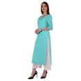 thumbnail image 3 of Bimba Kurti Longue Droite pour Femmes, Tunique à Manches Longues Imprimée, Haut Décontracté d'Été, Kurta Formelle, 3 of 7