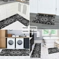 thumbnail image 6 of Rustic Black & White Farmhouse Moroccan Throw Rug - Non-Slip, Washable, Soft Low-Pile Kitchen Rug with Rubber Backing - Ideal for Front Door Entries, 6 of 7