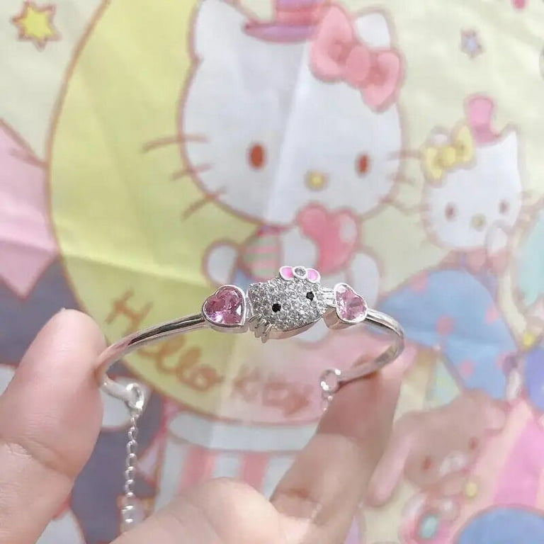 Hello Kitty Bracelets for Kids Kawaii Cute Sanrio Bangle Charms Kt