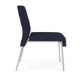 thumbnail image 3 of Waterfall Reception Waiting Room Armless Guest Chair / Silver Steel / Navy Blue, 3 of 5