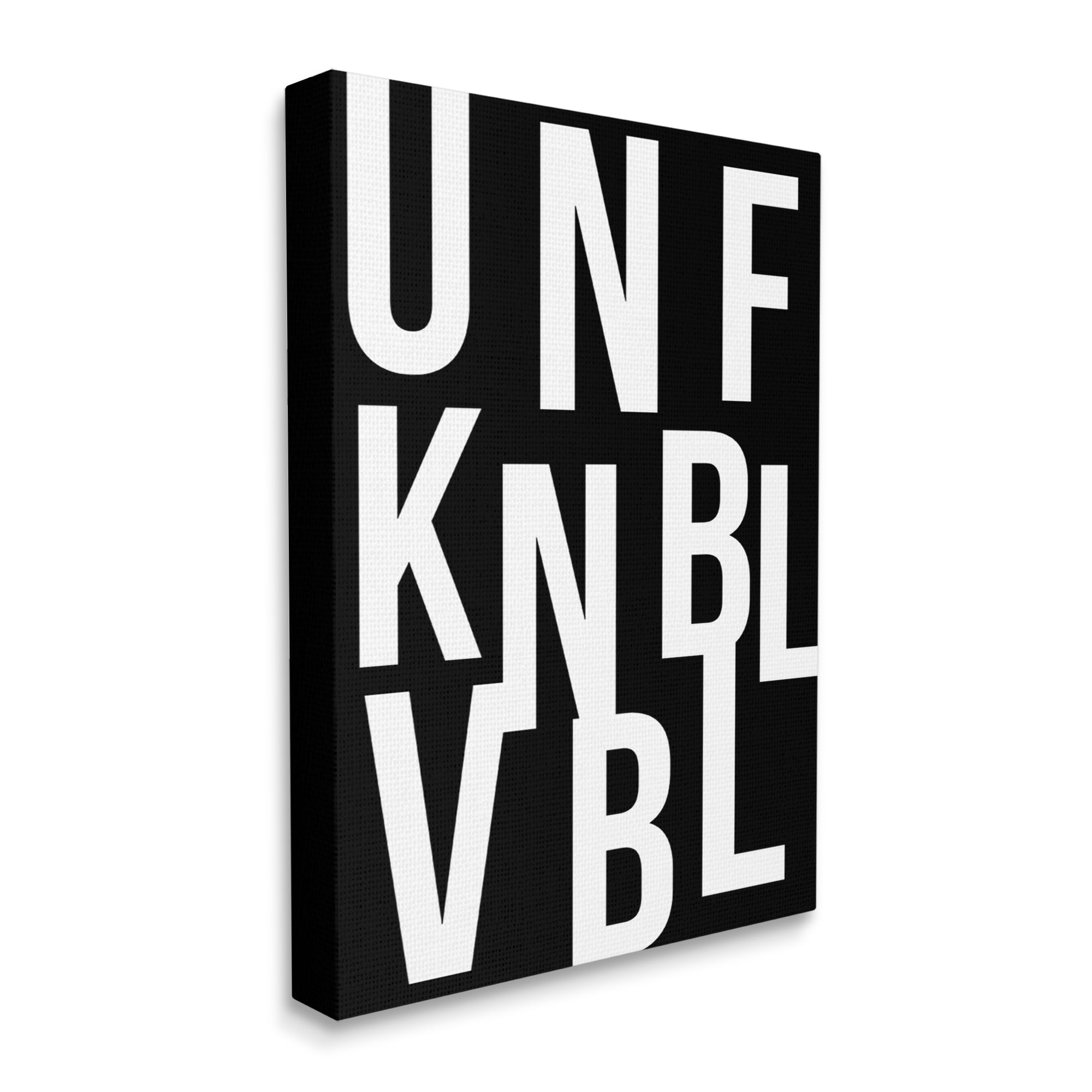 Stupell Industries Unfknblvbl Funny Acronym Inspirational Painting Gallery Wrapped Canvas Art Print Wall Art, 36 x 48