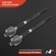 thumbnail image 5 of A-Premium 2 x Front Inner Tie Rod End Compatible with BMW 330Ci 2005-2006, 330i/330xi 2006, 330xi 2009-2011, 335i 2007-2013, 335i xDrive 2009-2013, 335is 2011-2013, 5 of 9