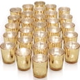 thumbnail image 1 of Juego de 36 portavelas votivos LETINE Gold Mercury Glass, 1 of 7