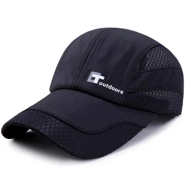 Men Women Solid Cap Mesh Quick Drying Adjustable Breathable Sport Outdoor Sun Protection Baseball Cap