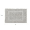 thumbnail image 3 of Jean Pierre New York Sophie Border 100% Cotton Bath Mat - Non-Slip Bath Rug - Soft Gray - 27" x 45", 3 of 8