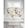thumbnail image 2 of Vintage Floral Spring Half Window Curtain 36 Inches Long, Farmhouse Botanical White Flowers Window Treatment Curtain Drapes, Small Tier Curtains for Bathroom Over Sink, 27.5"x36", 2 Panels, 2 of 7