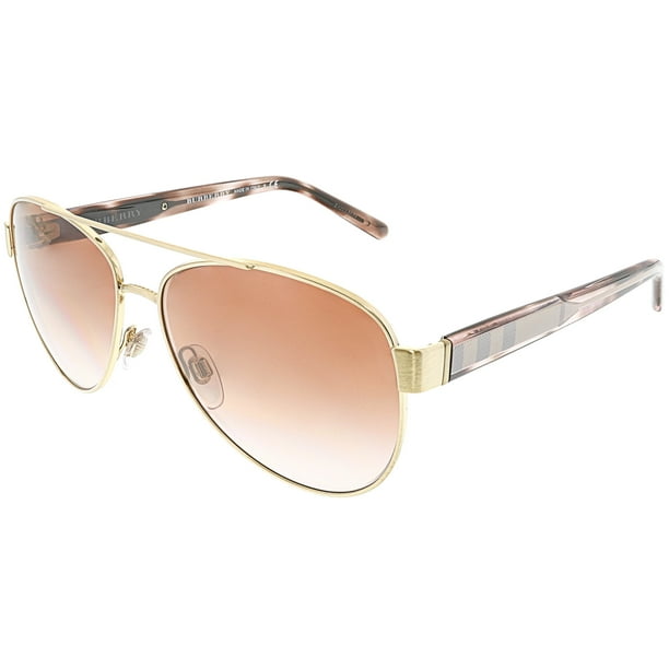 Burberry Burberry Women's Gradient BE308410521357 Gold Aviator Sunglasses