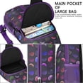 thumbnail image 3 of Rocket Moon Galaxy Sling Backpack, Cute Space Travel Crossbody Daypack, Nebula Star Astronaut Shoulder Bag, 3 of 5