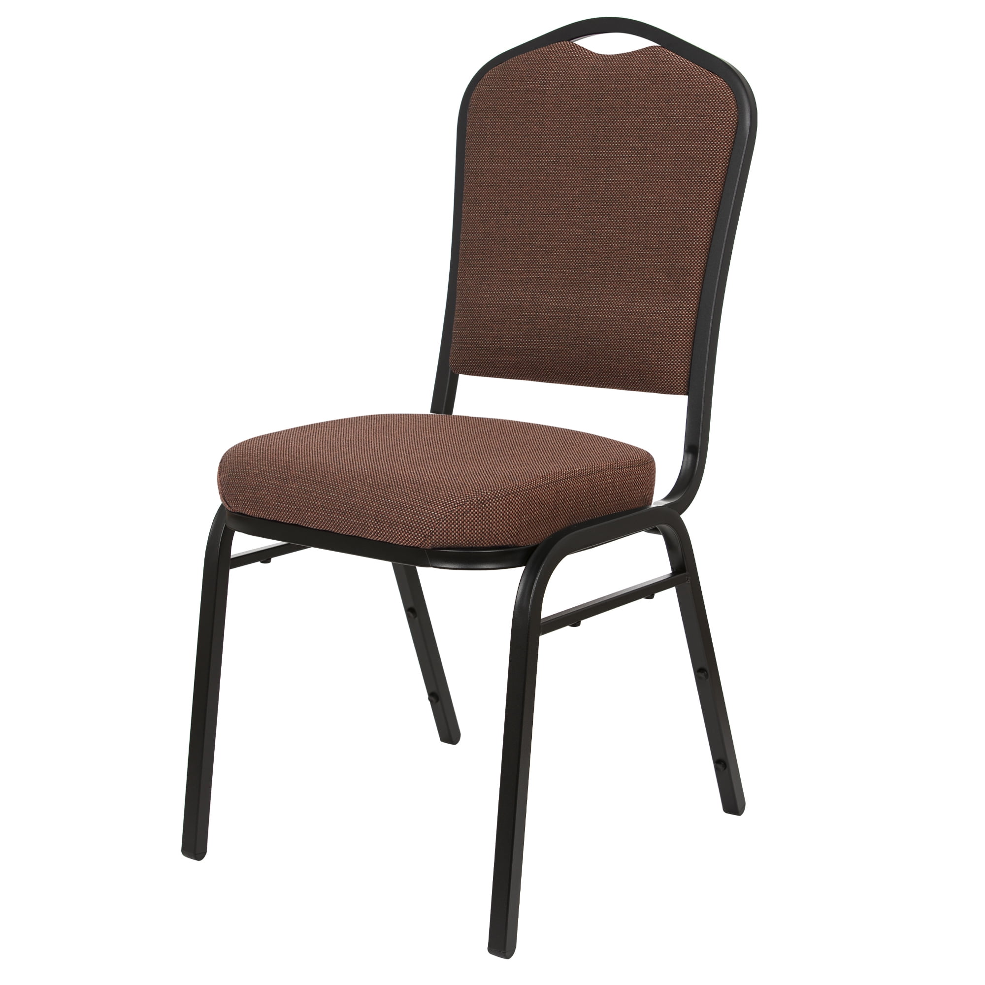 Hampden Furnishings Lila Collection Fabric Banquet Chair, Natural Chocolatier, Pack of 2