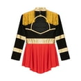 thumbnail image 6 of Yanarno Kids Girls Ringmaster Dance Dress Shiny Tassel Keyhole Back Leotard Tutu Skirts Black 8, 6 of 7