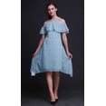 thumbnail image 2 of Bimba Robe Tunique à Épaules Dénudées pour Femmes à Imprimé Papillon, Col Rond, Coupe Droite, pour Fête - Petit, 2 of 6