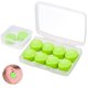 thumbnail image 1 of Matsuzay 2 cajas de tapones para los oídos de silicona para nadar, dormir, insonorizados, cancelación de ruido, aislamiento acústico, tapón Cadenas y protecciones para puertas de seguridad, 1 of 6