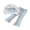Sky Blue, variant on Cjfdfy Toddler Baby Girls Fall 2 Pieces Outfit Big Girls Spring Fall Winter Clothes 5 6 7 8 9 1 0 11 12 13 Years Decorative Buttons Mock Neck Long Sleeve Ribbed Shirt Tops and Flared Pants Set