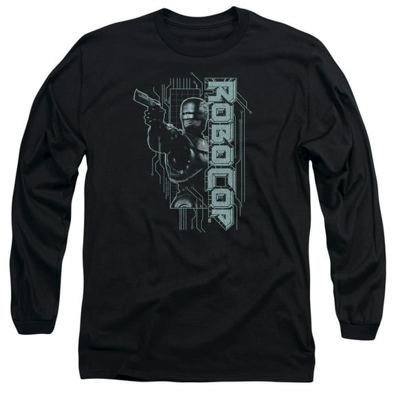 Robocop Murphy Split Long Sleeve Adult 18/1 T-Shirt Black
