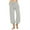 Gray, variant on SwiftWear Women's Cotton Linen Capris Wide Leg Pants Drawstring Waist & Pockets | Flowy Casual & Lounge Wear | Sizes S-3XL