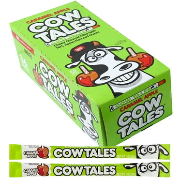 Caramel Apple Cow Tales, 36 Pack, 1 Ounce Individually Wrapped Pieces, Chewy Caramel With A Creme Center