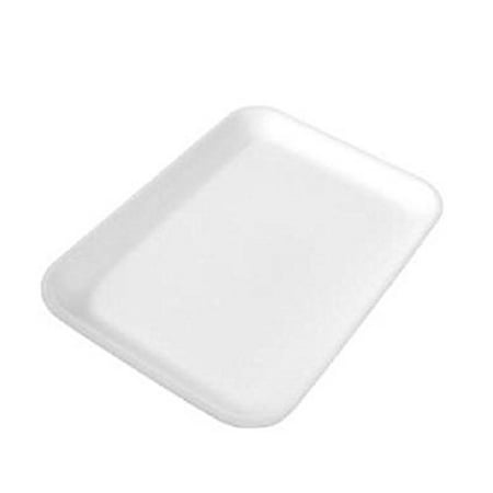 CKF 2SW, #2S White Foam Meat Trays, Disposable Standard Supermarket Meat Poultry Frozen Food Trays, 100-Piece