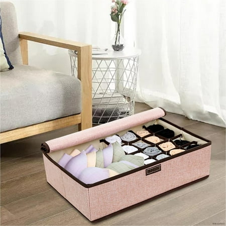 

Drawer Underwear Bra Organizer Sock Storage Box With Lid Rectangular Durable