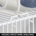thumbnail image 3 of mDesign Metal Wire Shelf Dividers for Closet Organization - 2 Pack - White, 3 of 6