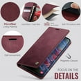 thumbnail image 4 of CaseMe Calf Leather Lining Microfibre Wallet Case for Samsung Galaxy S23 5G 6.1-inch with RFID Blocking,Magnetic Closure,Card Slots,Cash Slot,Kickstand,Shockproof Flip Folio Protective Phone Case,Red, 4 of 10