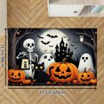 thumbnail image 2 of Halloween Skeleton Pumpkin Ghost Bat Soft Small Velvet Area Rugs Non Slip Indoor Floor Carpet for Living Room Bedroom Decor, 2 of 5