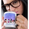 thumbnail image 2 of 3drose, Snowman Party Cartoon, 11oz Two-tone Black Mug, 2 of 6