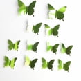 thumbnail image 4 of 12 Pcs Butterfly Wall Decor,Removable Stickers Wall Decor,3D Butterfly Wall Decal Room Decor,3D Butterfly Wall Stickers,for Room, Door, Window, Wedding, Bathroom, Birthday Decoration,Green, 4 of 6