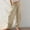 Style1-Beige linen pants women, variant on Mceream Wide Leg Pants Women Plus Size Linen Baggy Harem Pants Drawstring Casual Lounge Pant with Pockets Casual Elastic Waist Summer Boho Beach Pants Loose Fit Dark Gray L