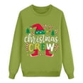 thumbnail image 4 of Linfrsh Christmas Shirts for Women Christmas Family Matching Sweatshirt Parent Child Long Sleeve Printed Holiday Top for Kids Green,L, 4 of 7