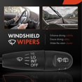 thumbnail image 5 of A-Premium Windshield Wiper and Washer Switch Lever Compatible with Chevy Aveo 2004-2008, Aveo5 2006-2008, Pontiac G3 2009, Wave 2005-2008, 5 of 8