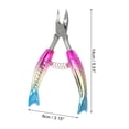thumbnail image 2 of Unique Bargains Toenail Clippers for Thick Nails Sharp Nail Clippers for Men and Women Nail Clippers Pink Gradient Blue, 2 of 7