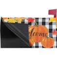 thumbnail image 4 of Welcome Fall Pumpkin Owls Sunflower Maple Leaves Mailbox Covers Large Happy Thanksgiving Day Autumn Magnetic Mail Cover Letter Post Box Oversized 25.5" L X 21" W, 4 of 5