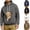 Dark Gray, variant on Urbanix Mens Pet Pouch Hoodie Fashion Long Sleeve Drawstring Pets Holder Holder Pullover Tops Comfy Outdoor Vacation Clothes with Pockets