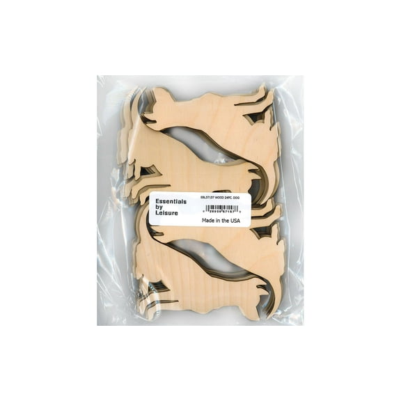 Essentials By Leisure Arts Arts Flat Wood Shape 24pc Dog