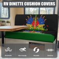 thumbnail image 4 of Uorisanigo RV Dinette Cushion Covers Breathable and Dirt-Resistant RV Sofa Seat Cover Stretchable Haitian Logo Print Camper Cushion Cover Booth Seats with 1 Backrest & 1 Bench Covers, 4 of 7