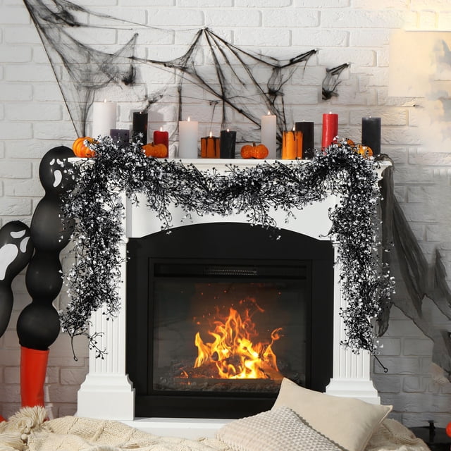 Dvkptbk Plastic Rattans Halloween Decoration Artificial Leaf Rattan Hanging Indoor Home Halloween Christmas Party Fireplace Decoration Other Decoration Halloween Decorations
