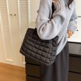 thumbnail image 3 of Bolso bandolera a cuadros para mujer bolso de mano hinchado bolso ligero para mujer y niña bolso de moda, 3 of 9