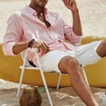 thumbnail image 5 of Men's Fashion Long Sleeve Solid Colour Casual T Shirt Button Regular Fit Shirt Top M, 5 of 5